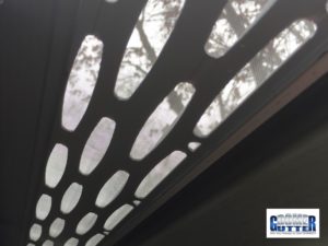 Inside a GutterDome-protected gutter, water flows freely.